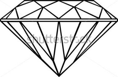Diamond Outline Isolated