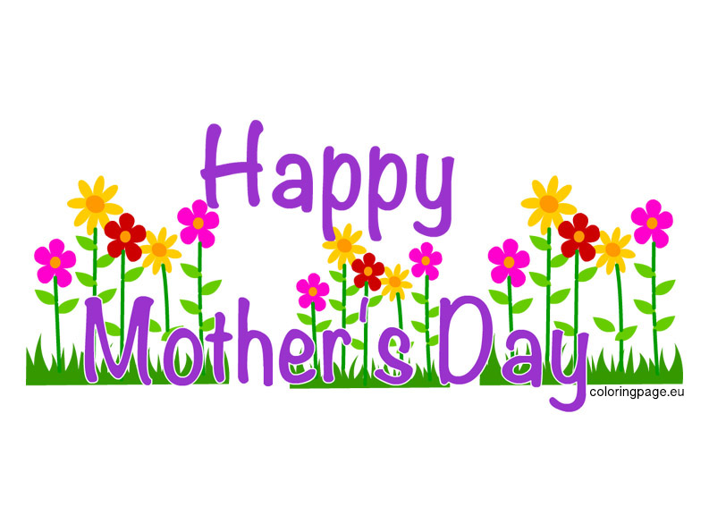 Happy Mother S Day Clip Art   Coloring Page