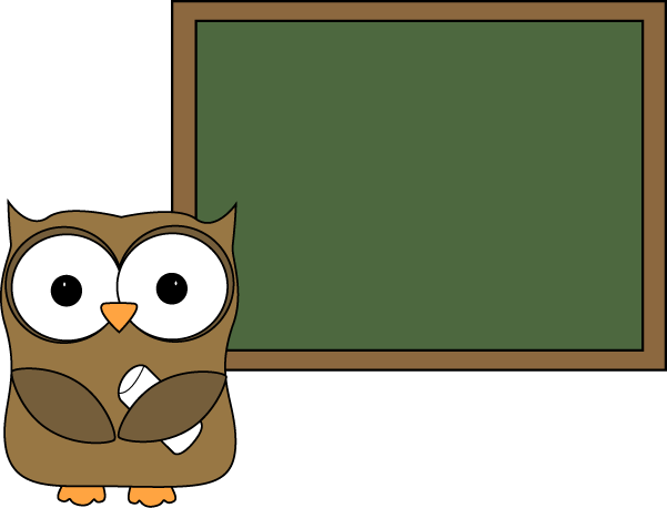 Owl And Blank Chalkboard Clip Art   Owl And Blank Chalkboard Image