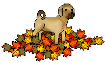 Find Fall Clip Art Of A Pug Dog Standing In A Pile Of Colorful Leaves