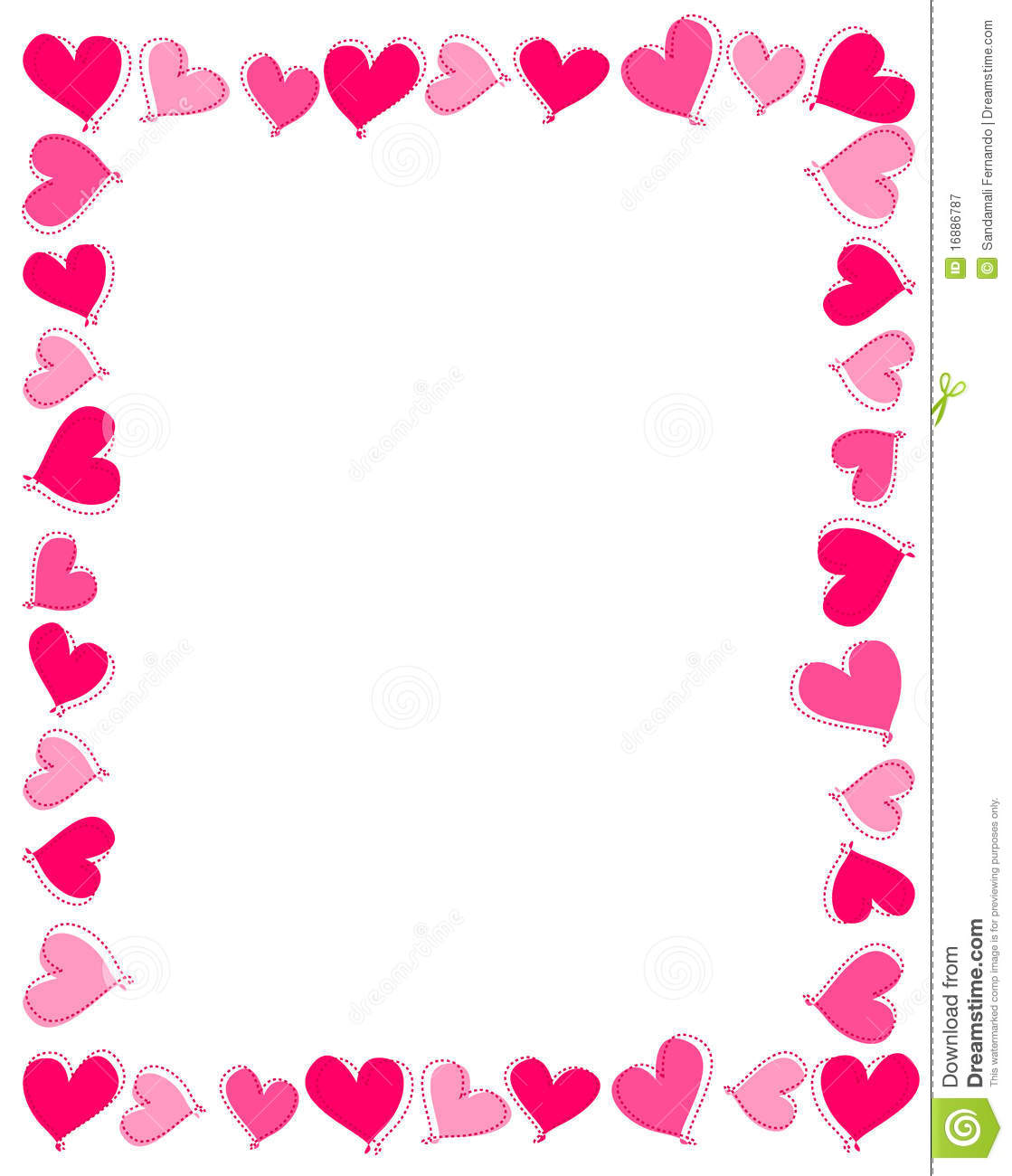 Pink Hearts Border Royalty Free Stock Photography   Image  16886787