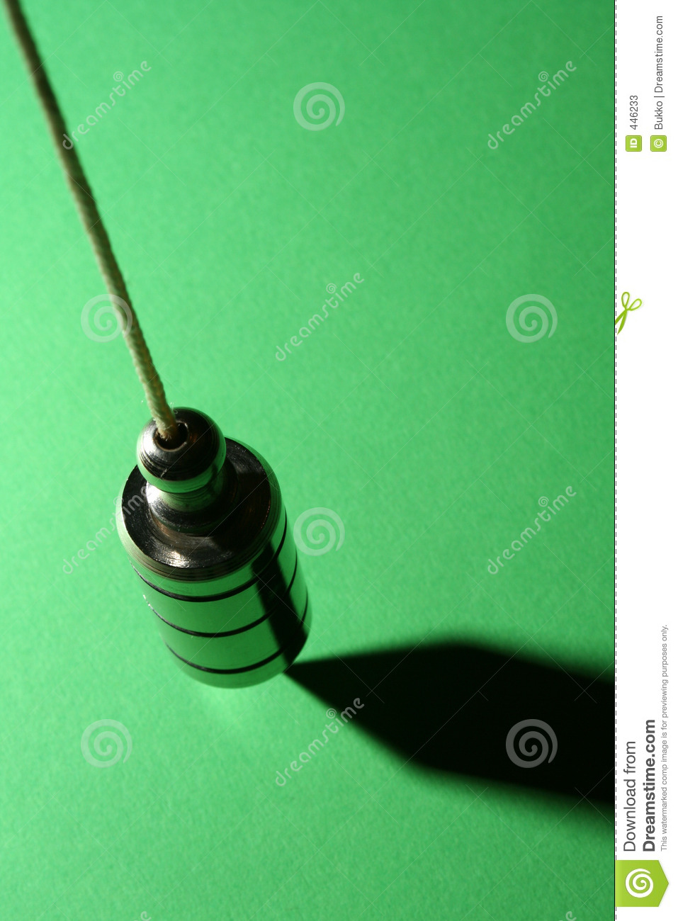 Plumb Line On Green Background