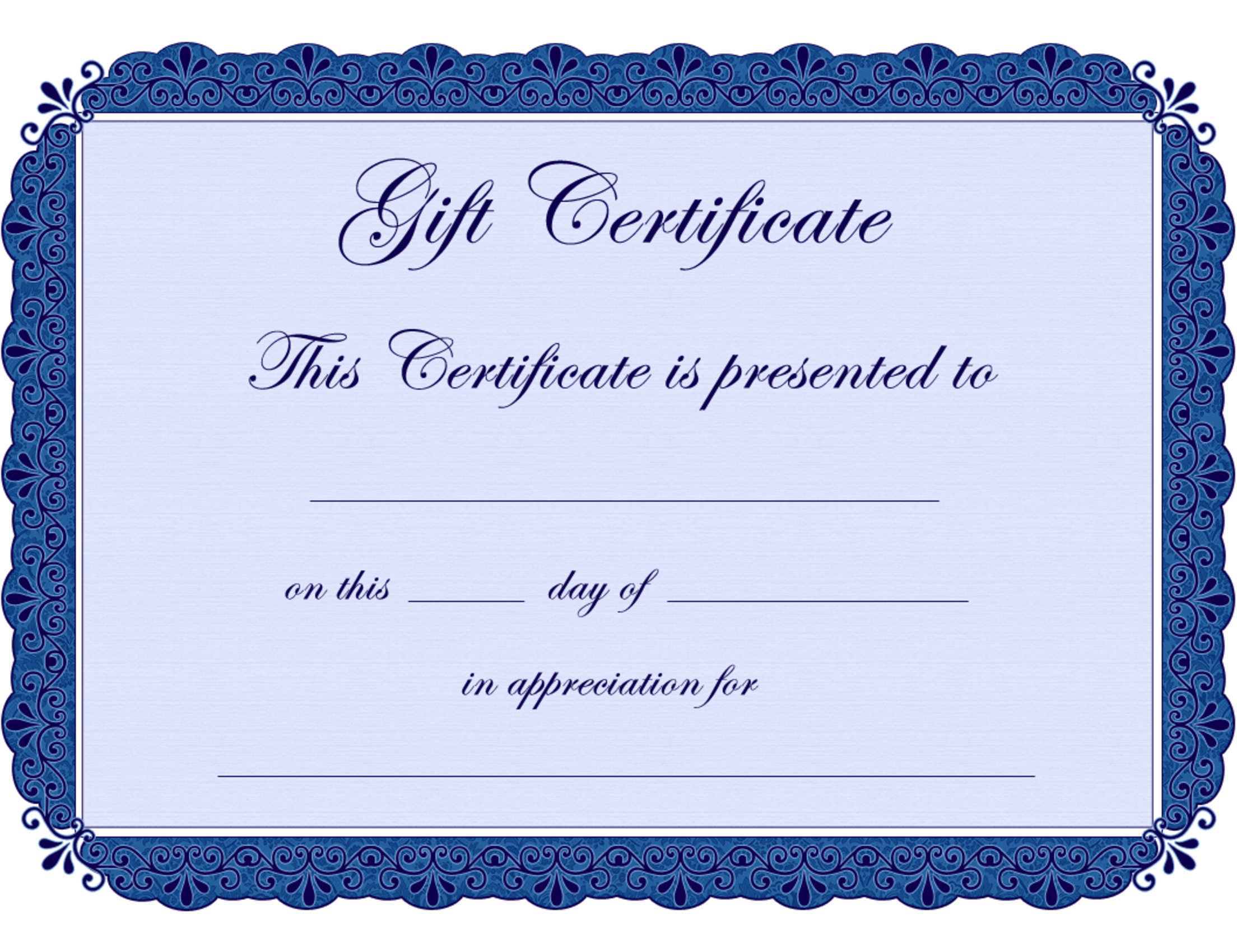 Gift Certificate Gift Certificate Value When Purchasing A Gift