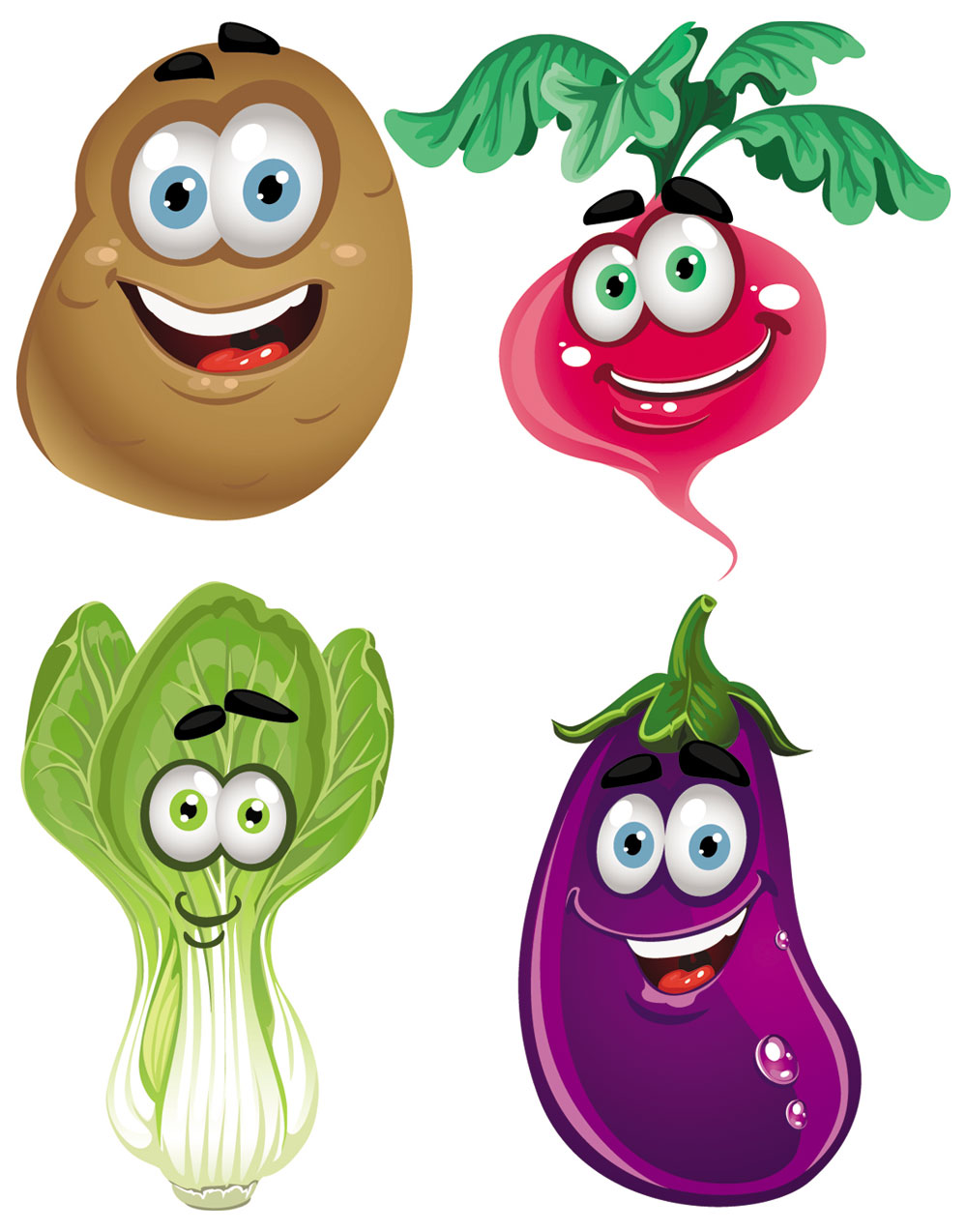Vegetable Cartoon Image Vector 2   Download Free Vectors