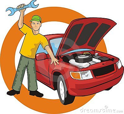 Car Master With Wrench Fixed A Car 