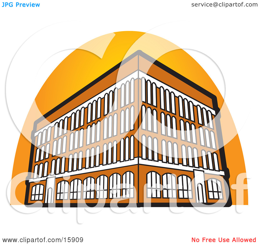 Commercial Building With Four Floors Clipart Illustration By Andy