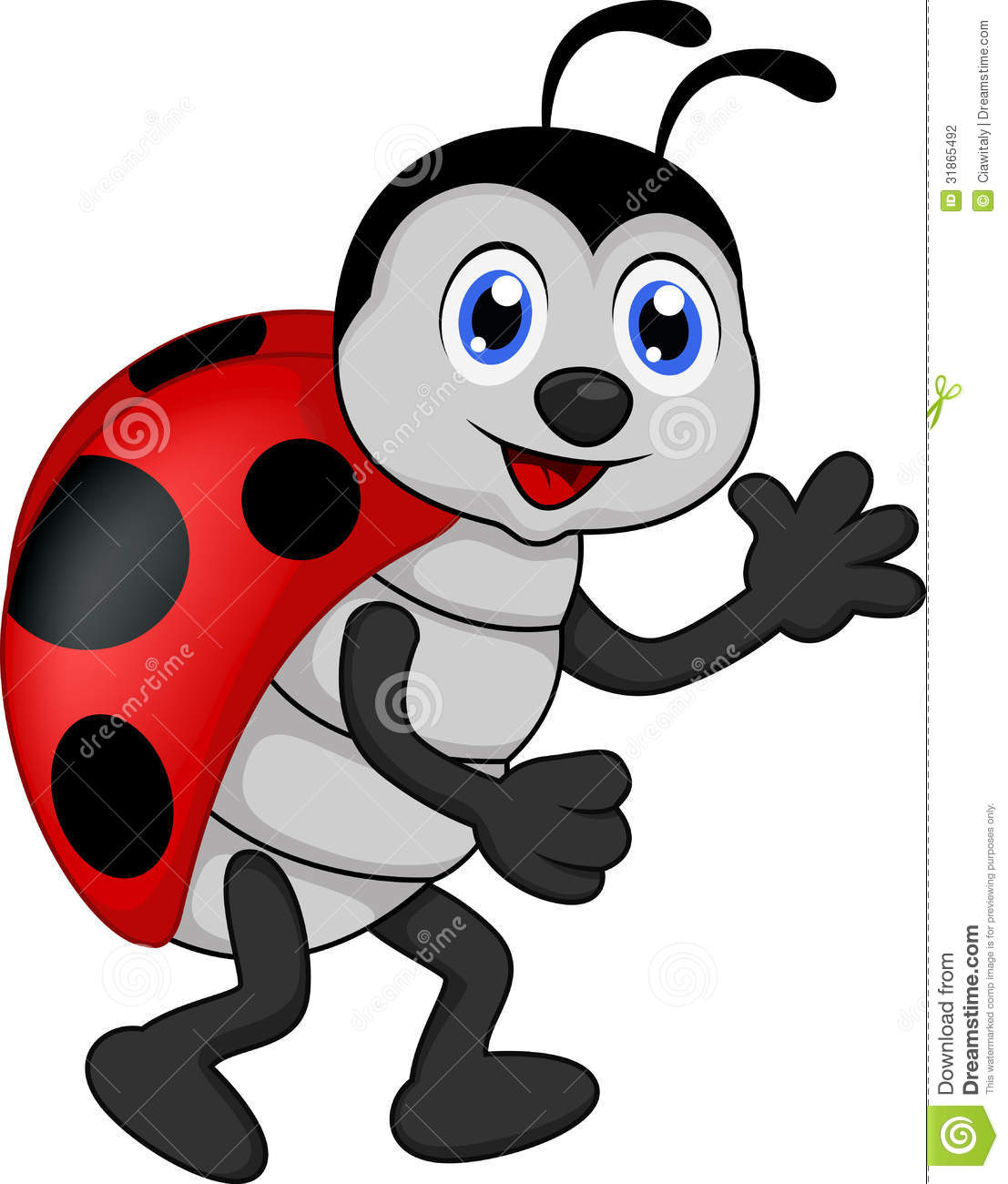 Funny Lady Bug Cartoon Stock Photography   Image  31865492