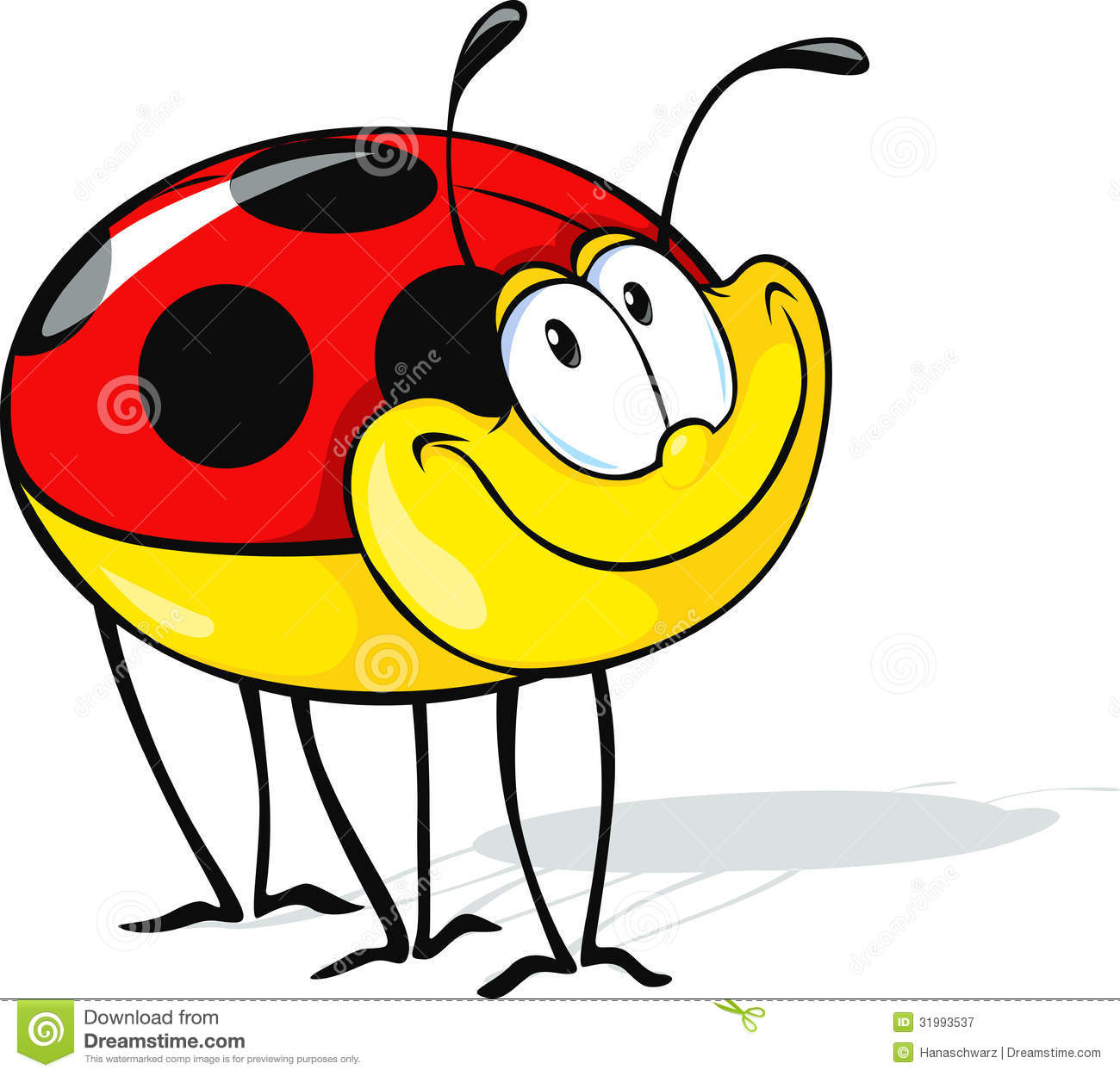 Funny Ladybug Cartoon Royalty Free Stock Photography   Image  31993537