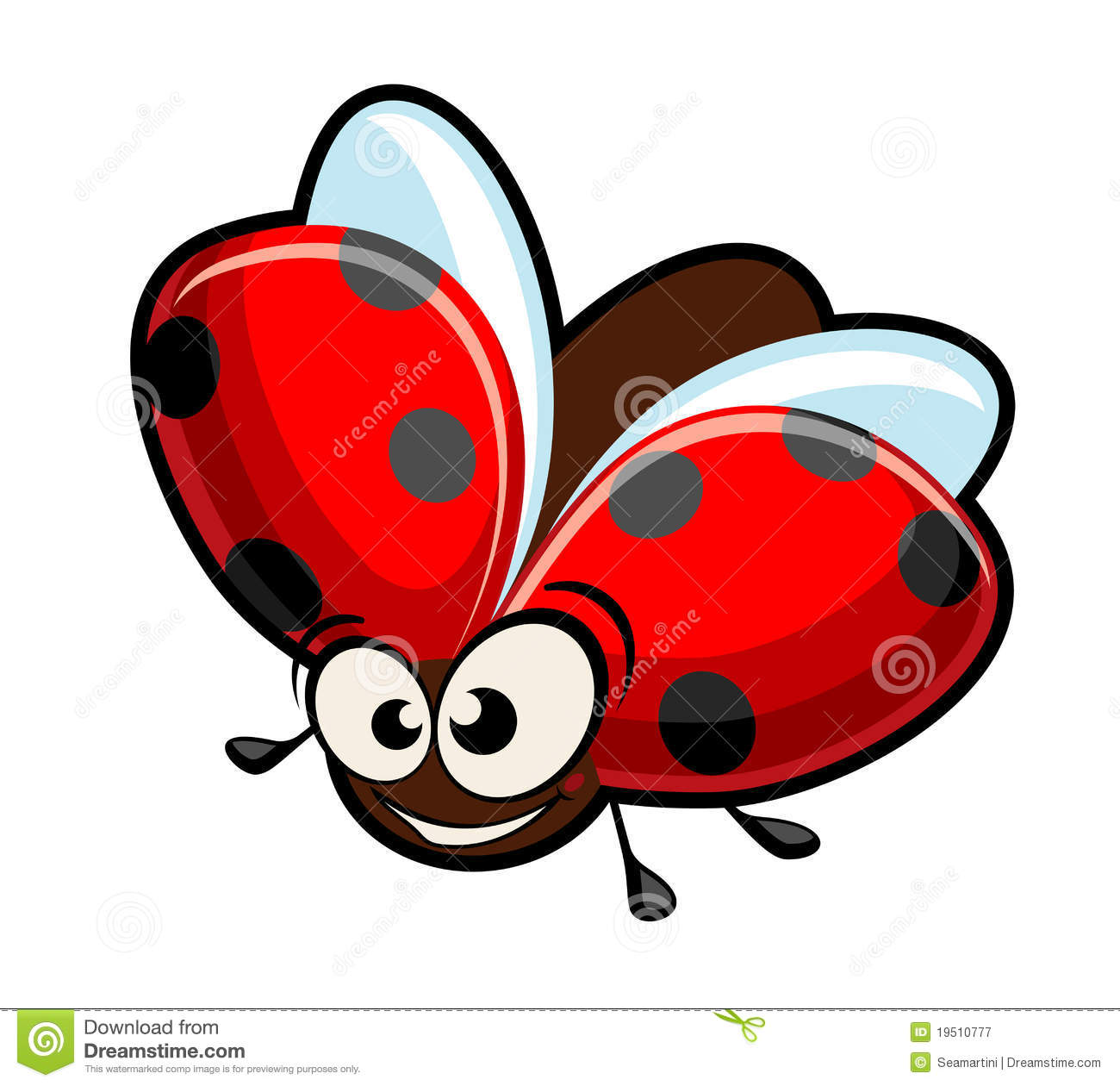 Royalty Free Stock Photography  Funny Cartoon Ladybug