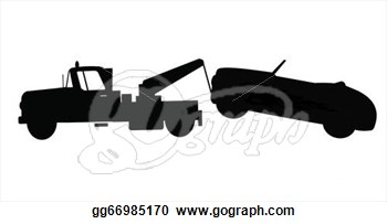 Stock Illustration   Car Being Towed   Clipart Gg66985170
