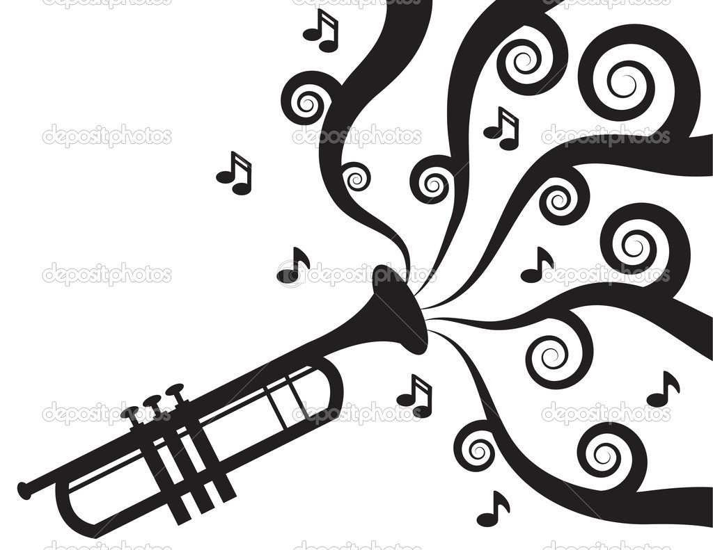 Trumpet Playing Music Silhouette   Stock Vector   Milo827  12324491