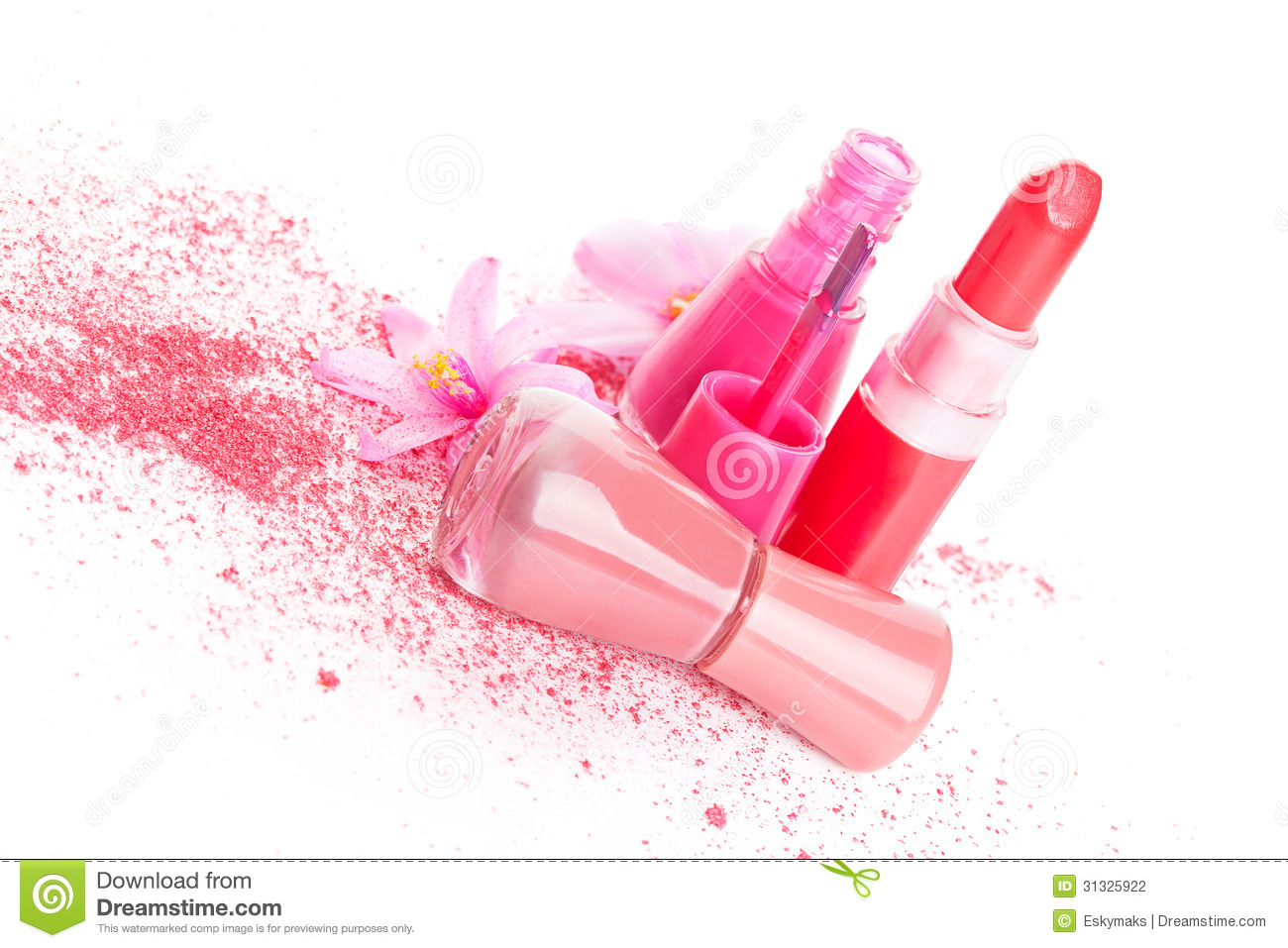 Girly Makeup Backgrounds Pink Cosmetic Still Life