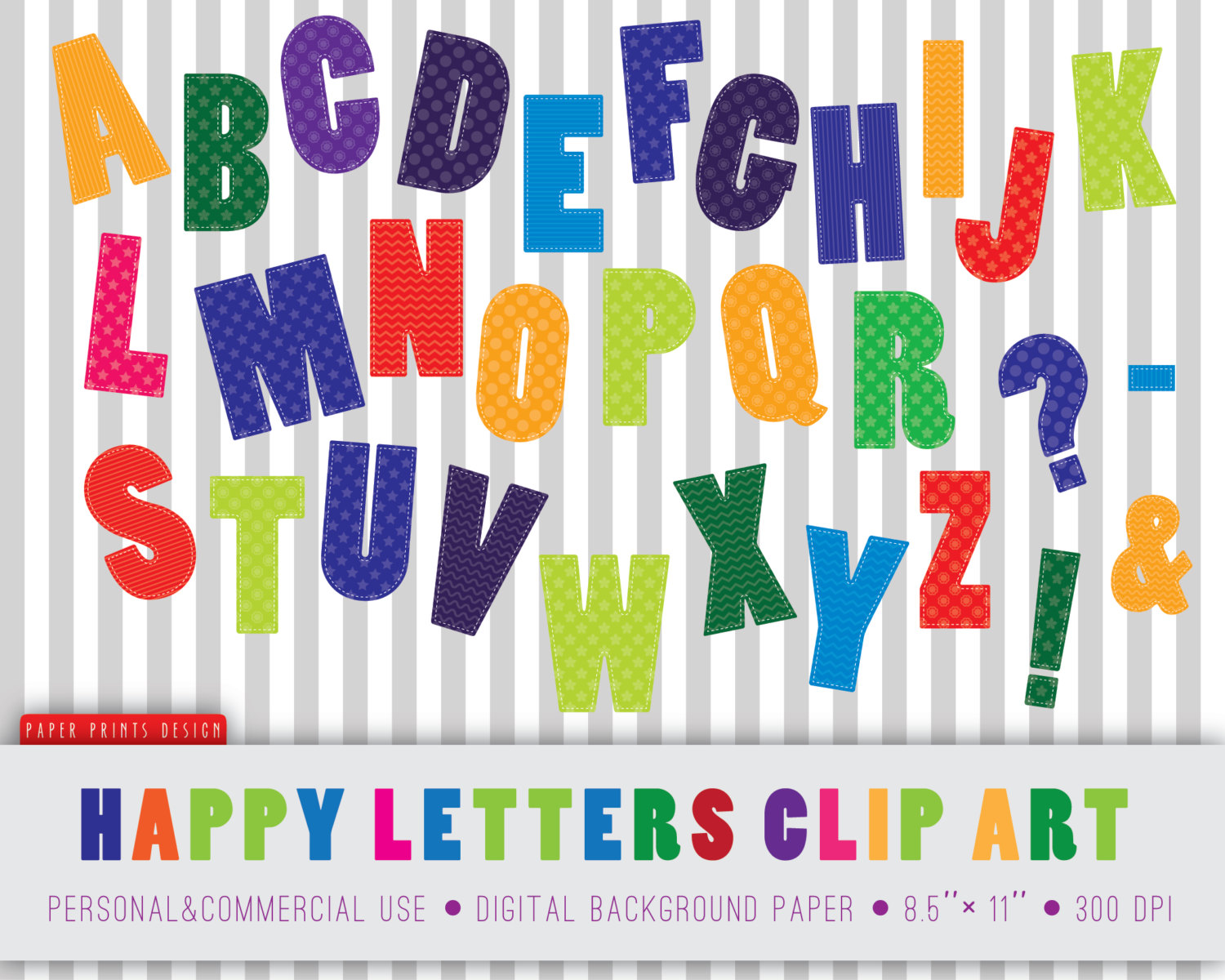 30 Alphabet Clipart Alphabet Clip Art Abc By Paperprintsdesign