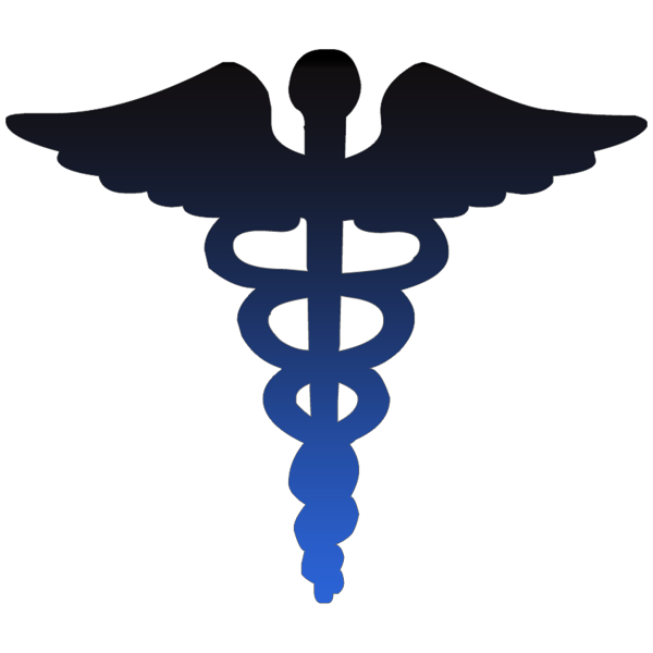 Caduceus Medical Symbol Blue Clip Art