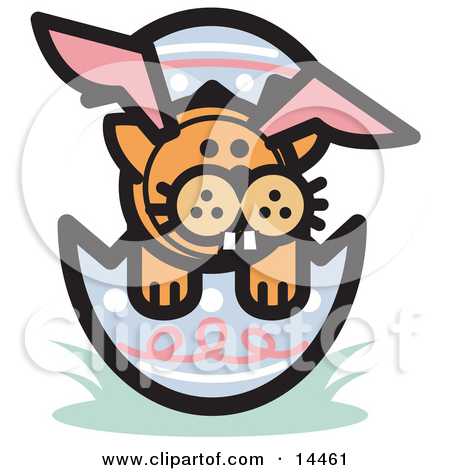 Orange Cat Wearing Bunny Ears And Buck Teeth And Sitting In An Easter