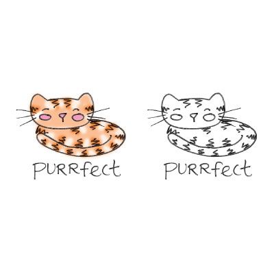 Purrfect Cat Purrfect Cat   Digital Stamp And Clipart Freebie