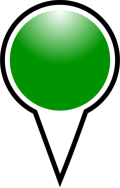 Squat Marker Green By Lukel99   Map Pin For Mapping Applications