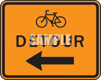 0511 0906 0518 5543 Road Signs Bicycle Detour Sign Clipart Image Jpg