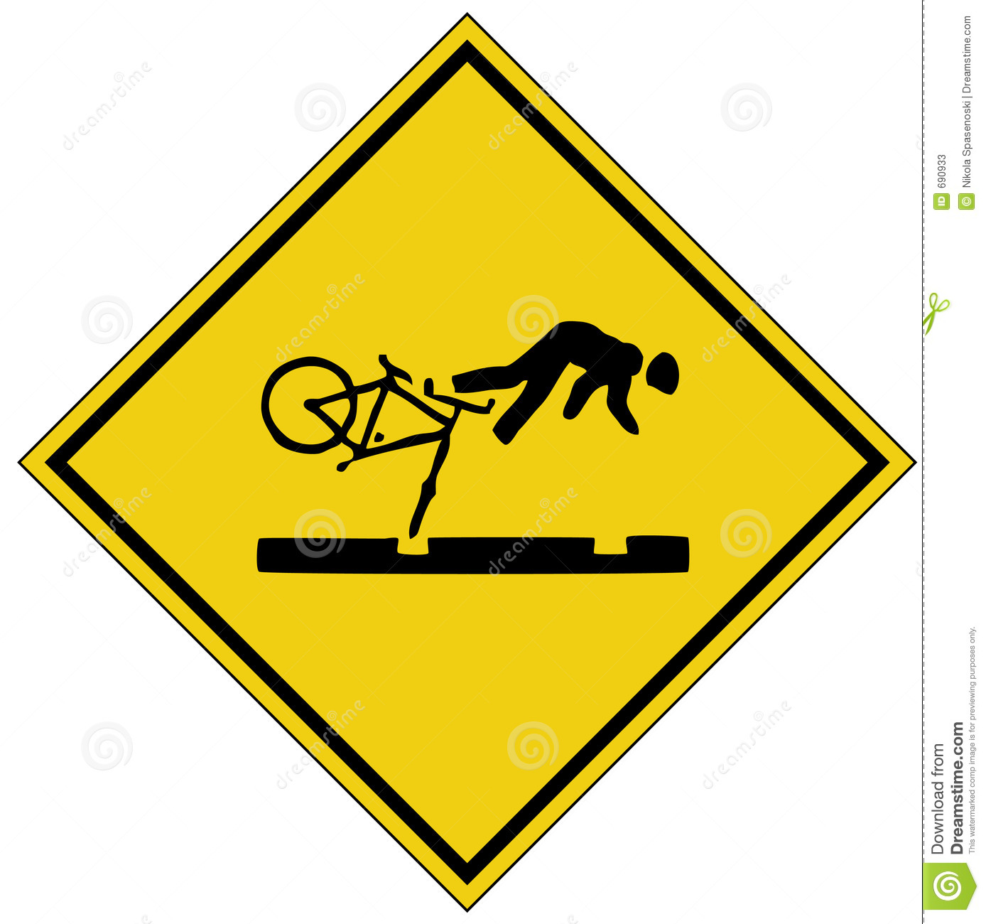 Bike Crash Sign  Ai Format Available  Stock Photos   Image  690933