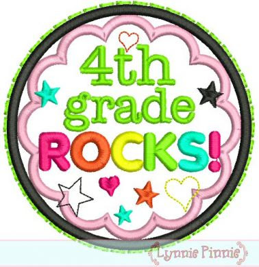 Fourth Grade Rocks Clip Art 4th Grade Rocks Applique