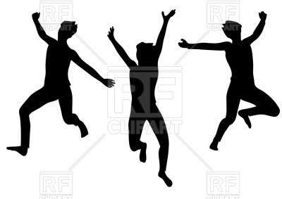 Happy Person Jumping Clipart     Of Happy Jumping