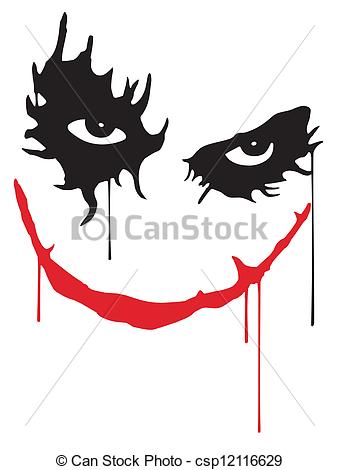 Face Of The Joker From The Batman Movie Csp12116629   Search Clipart    