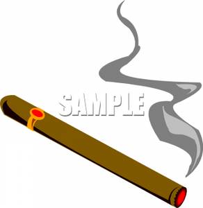 Plume Clipart A Long Brown Cigar With A Plume Smoke From The End