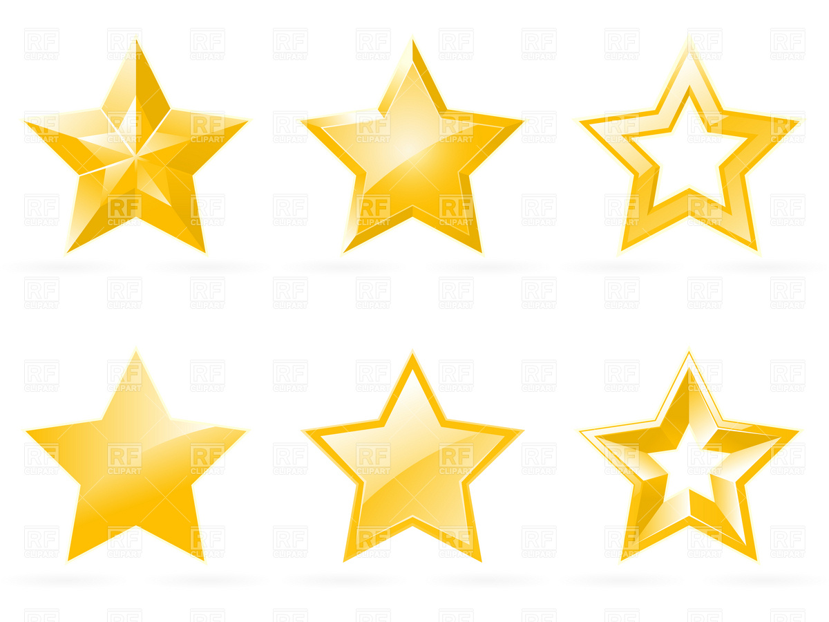 Set Of Shiny Star Icons Download Royalty Free Vector Clipart  Eps