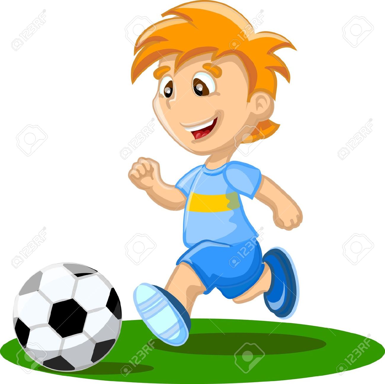 Boys Playing Sports Clipart