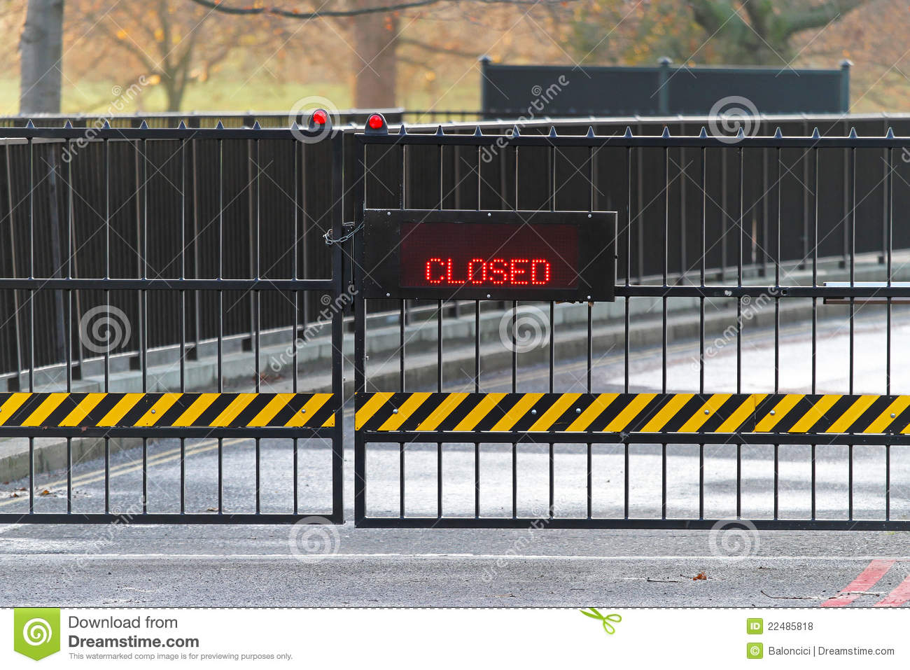 Closed Gate Royalty Free Stock Photos   Image  22485818