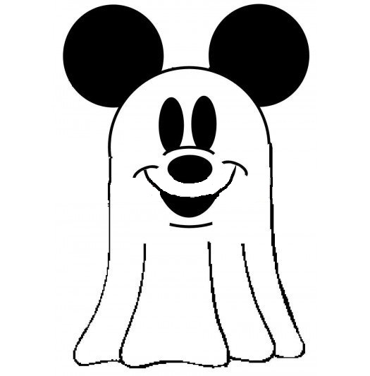 Disney Mickey Mouse Halloween Ghost Coloring Pages For Kids   Coloring