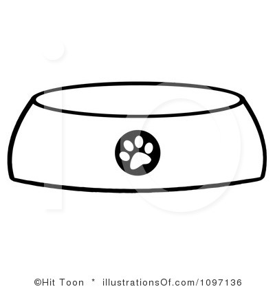 Dog Bone In Bowl Clipart Royalty Free Dog Bowl Clipart Illustration