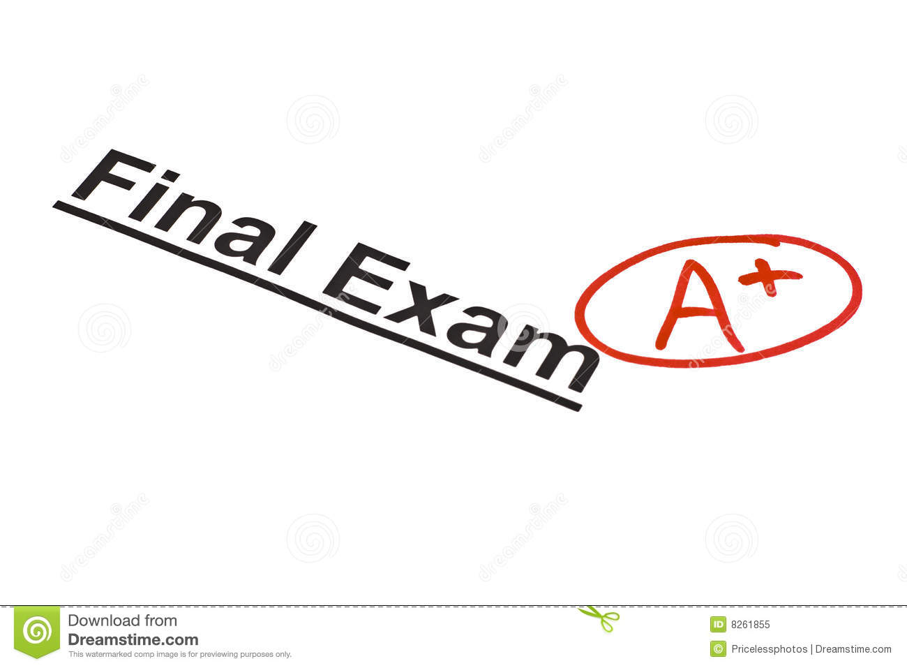 Final Exam Marked With A  Royalty Free Stock Photo   Image  8261855
