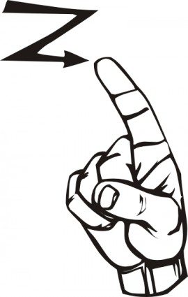 Sign Language Z Clip Art Vector Clip Art   Free Vector For Free