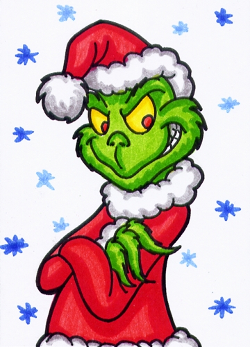 Aceo   Grinch By Goldy  Gry On Deviantart