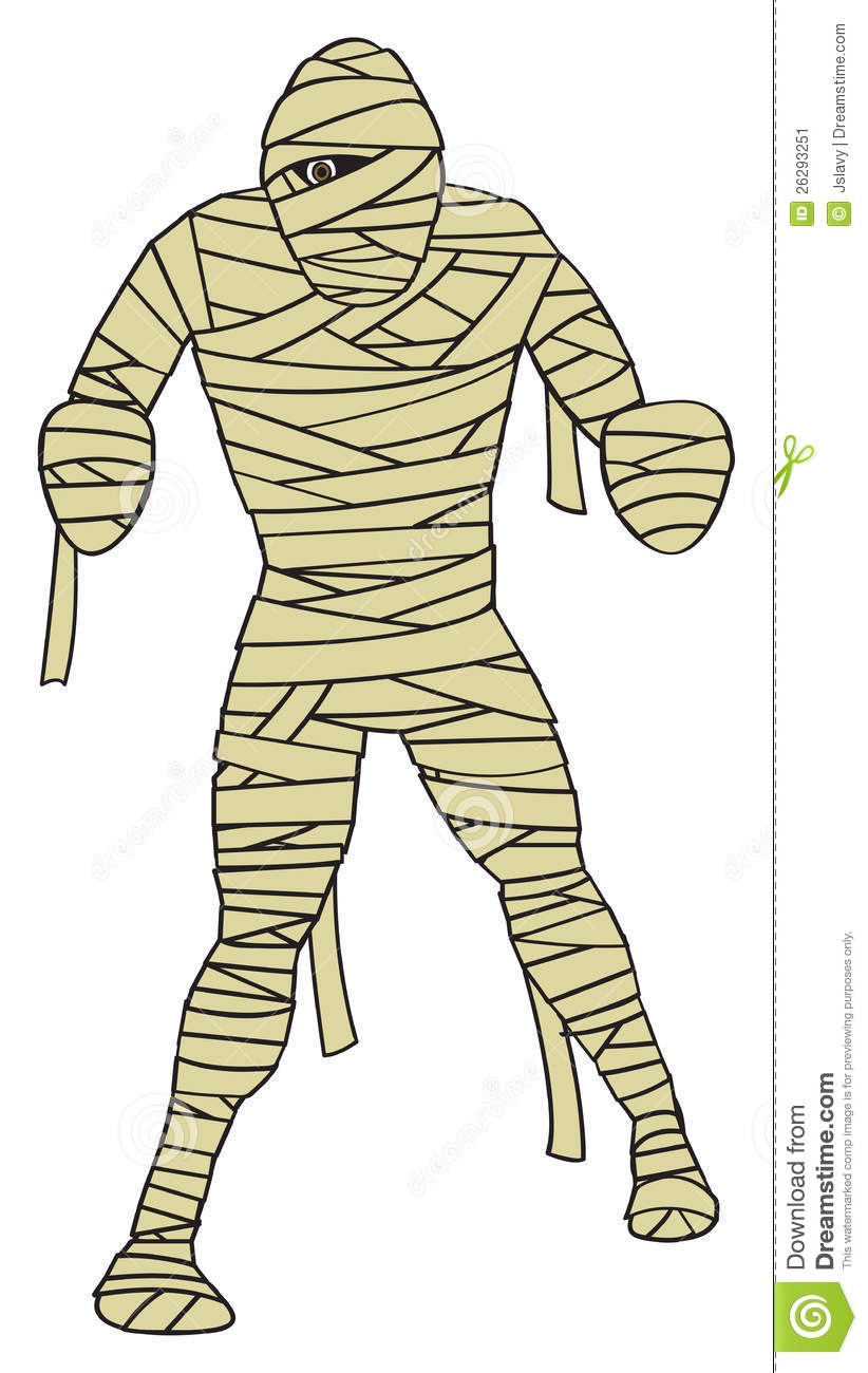 Cartoon Depiction Of The Classic Egyptian Mummy Monster