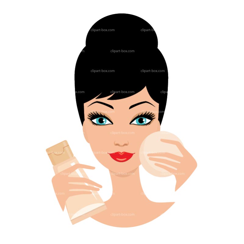 Clipart Cosmetics Lady   Royalty Free Vector Design