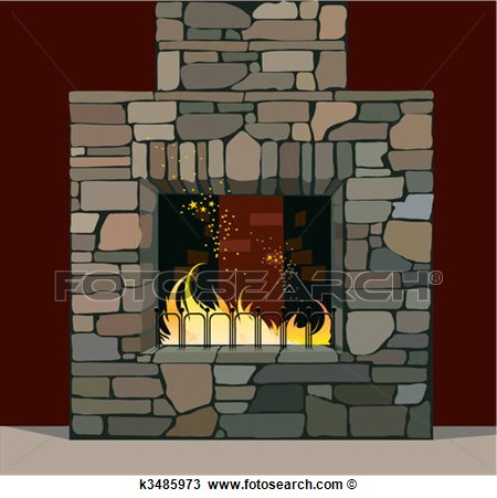 Clipart   Fireplace  Fotosearch   Search Clip Art Illustration Murals