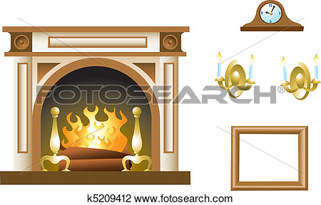 Clipart   Fireplace Mantel   Fotosearch   Search Clip Art