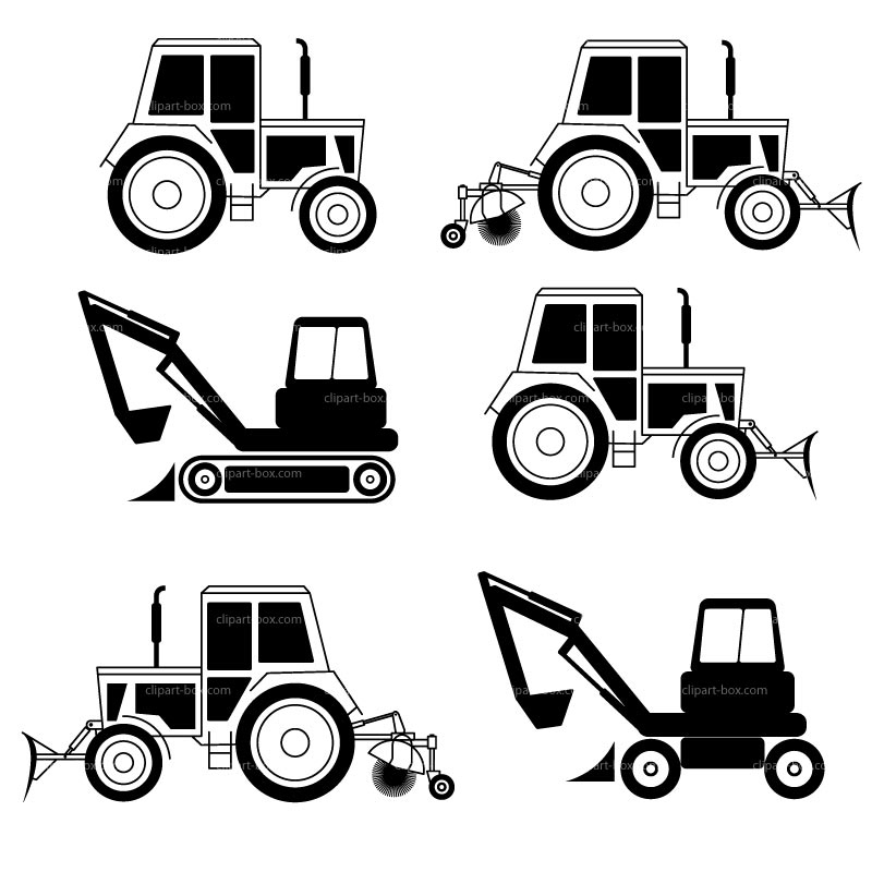 Clipart Tractors Shape   Royalty Free Vector Design