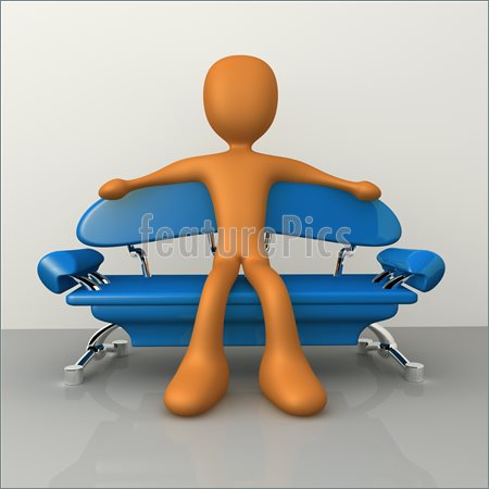 Illustration Of 3d Person Relaxing On A Modern Sofa