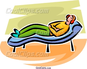 Person Lying On A Couch Vector Clip Art