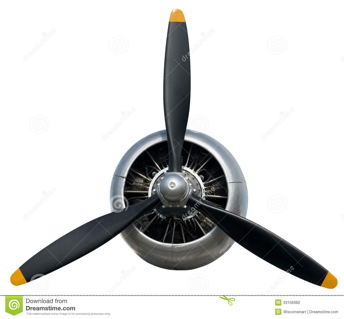 Airplane Propeller Isolated On White  Image Can Be Used As A Concept    