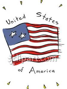 And The Words United States Of America   Royalty Free Clipart Picture