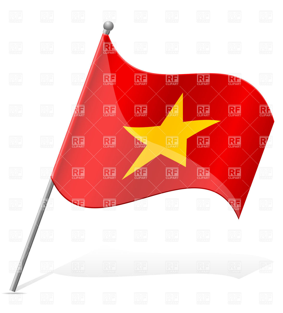Flag Of Vietnam 38601 Download Royalty Free Vector Clipart  Eps