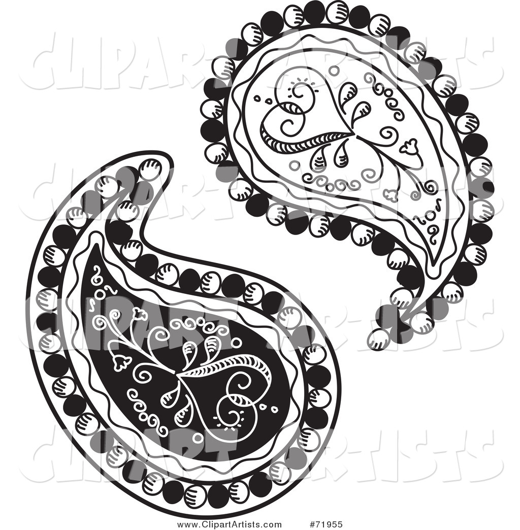 Larger Preview  Vector Paisley Clipart By Inkgraphics