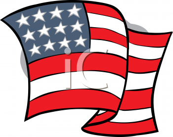 United States Of America Flag   Royalty Free Clipart Image