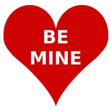 Be Mine Valentine Heart Clip Art