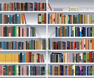 Bookshelf   Vector Clipart