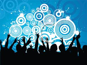     Of An Audience Of People At A Concert   Royalty Free Clipart Picture